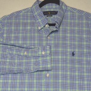 Polo Ralph Lauren Classic Fit Plaid Long Sleeve Button-down Mens‎ Shirt Size XL